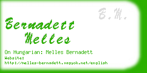 bernadett melles business card